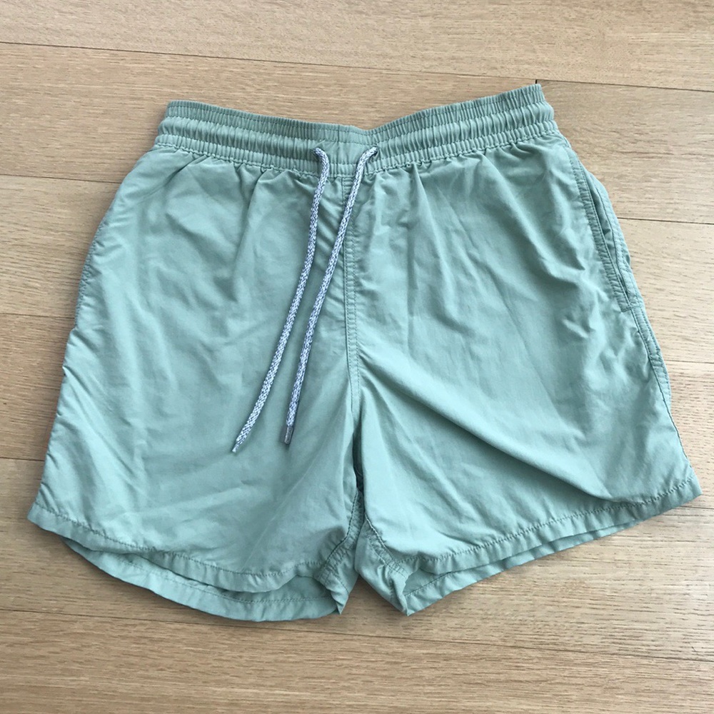 Vilebrequinn green swimming trunks